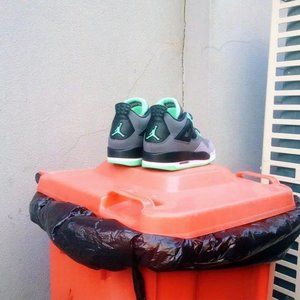 Air AJ4 mint green men and women all-match sports and leisure student style